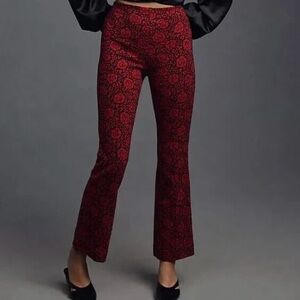 Anthropologie Maeve Margot Kick Flared Cropped Pant